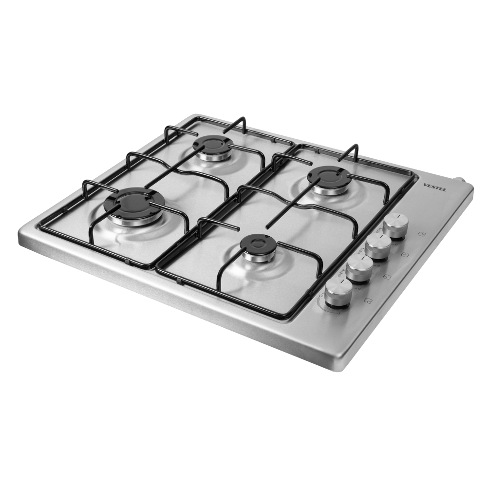 Vestel SO- 6004 X 60 CM 4 Gözü Gazlı Paslanmaz Çelik Set Üstü Ocak