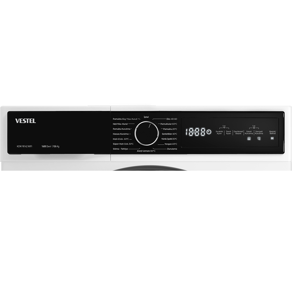 Vestel KCMI 98142 WIFI 9 Kg 1400 Devir Kurutmalı Çamaşır Makinesi